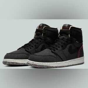 Jordan Black and Gray High-Top Sneakers